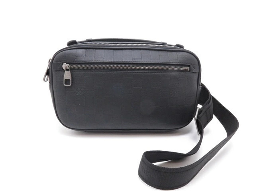 LOUIS VUITTON LV Ambler Waist Bag Shoulder Damier Infini Onyx Black Body